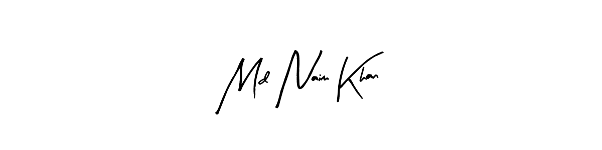 Arty Signature is a professional signature style that is perfect for those who want to add a touch of class to their signature. It is also a great choice for those who want to make their signature more unique. Get Md Naim Khan name to fancy signature for free. Md Naim Khan signature style 8 images and pictures png