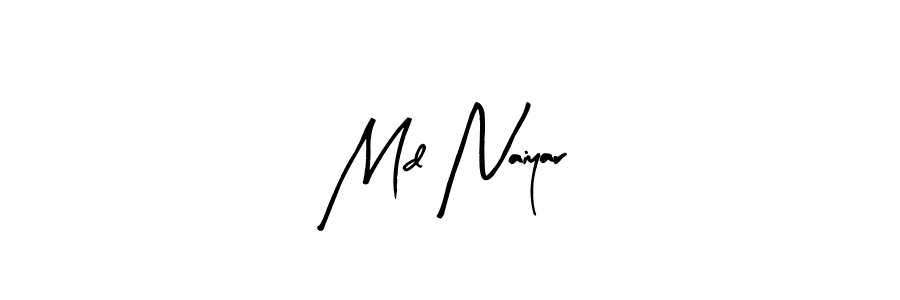 How to make Md Naiyar name signature. Use Arty Signature style for creating short signs online. This is the latest handwritten sign. Md Naiyar signature style 8 images and pictures png