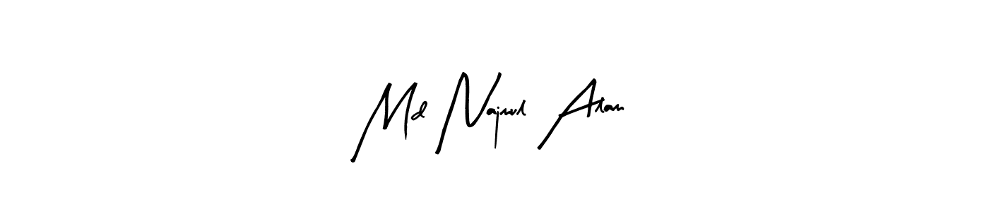 This is the best signature style for the Md Najmul Alam name. Also you like these signature font (Arty Signature). Mix name signature. Md Najmul Alam signature style 8 images and pictures png