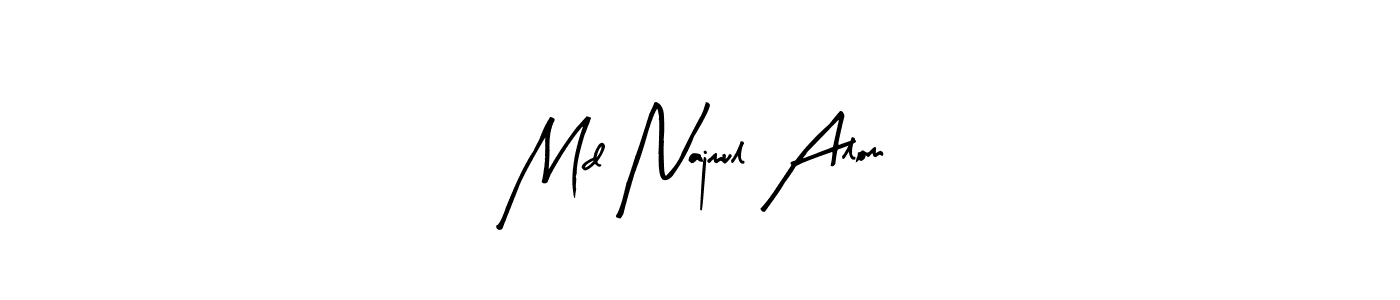 Make a beautiful signature design for name Md Najmul Alom. With this signature (Arty Signature) style, you can create a handwritten signature for free. Md Najmul Alom signature style 8 images and pictures png