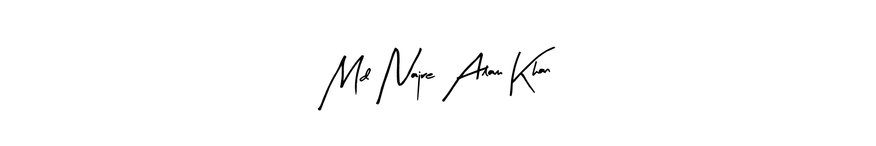 Create a beautiful signature design for name Md Najre Alam Khan. With this signature (Arty Signature) fonts, you can make a handwritten signature for free. Md Najre Alam Khan signature style 8 images and pictures png