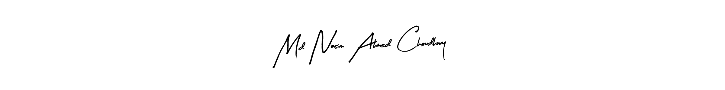 How to make Md Nasim Ahmed Choudhury name signature. Use Arty Signature style for creating short signs online. This is the latest handwritten sign. Md Nasim Ahmed Choudhury signature style 8 images and pictures png