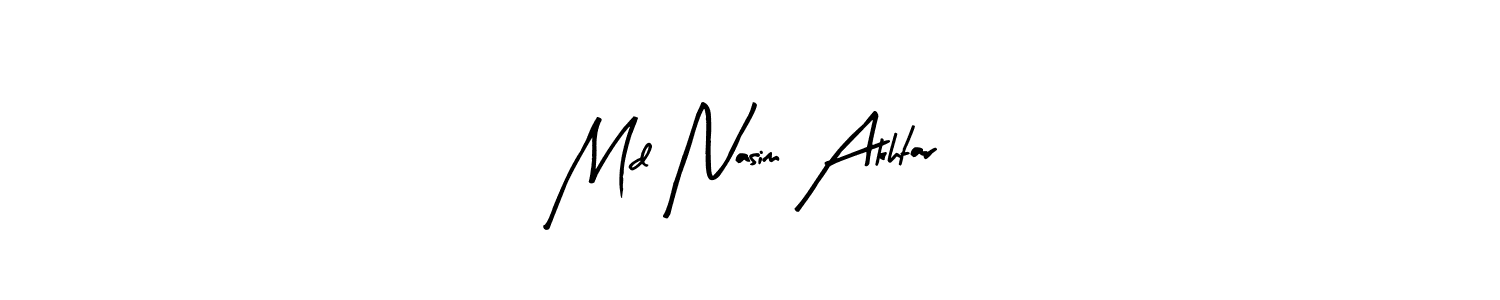 You can use this online signature creator to create a handwritten signature for the name Md Nasim Akhtar. This is the best online autograph maker. Md Nasim Akhtar signature style 8 images and pictures png