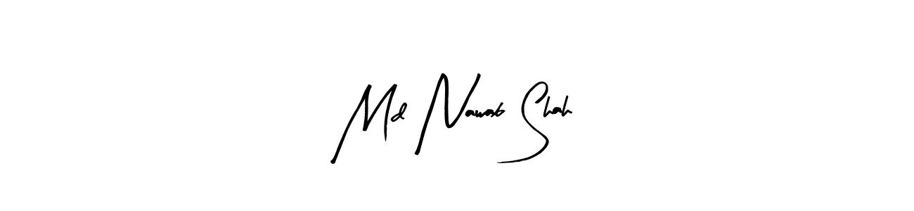 Arty Signature is a professional signature style that is perfect for those who want to add a touch of class to their signature. It is also a great choice for those who want to make their signature more unique. Get Md Nawab Shah name to fancy signature for free. Md Nawab Shah signature style 8 images and pictures png