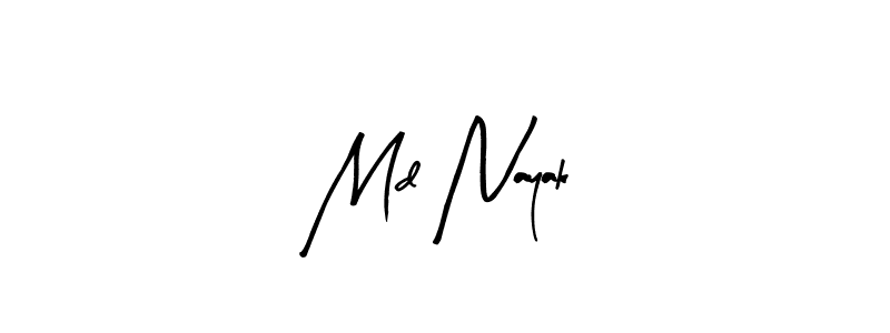 Design your own signature with our free online signature maker. With this signature software, you can create a handwritten (Arty Signature) signature for name Md Nayak. Md Nayak signature style 8 images and pictures png