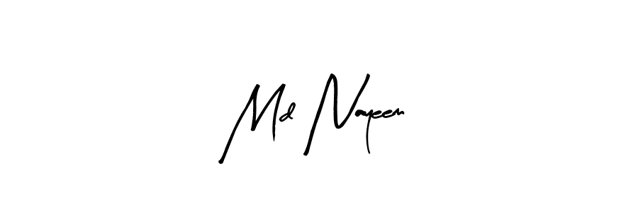 The best way (Arty Signature) to make a short signature is to pick only two or three words in your name. The name Md Nayeem include a total of six letters. For converting this name. Md Nayeem signature style 8 images and pictures png