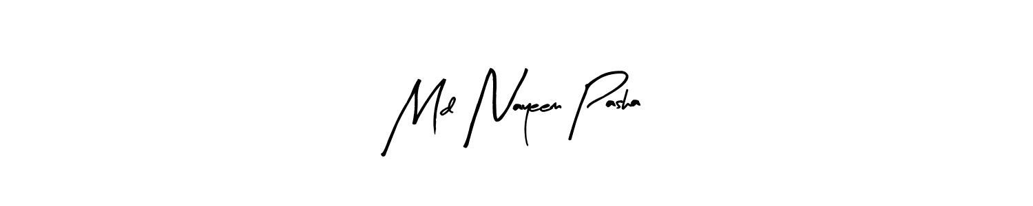How to make Md Nayeem Pasha name signature. Use Arty Signature style for creating short signs online. This is the latest handwritten sign. Md Nayeem Pasha signature style 8 images and pictures png