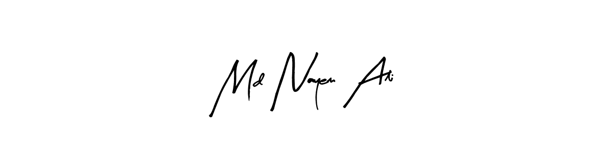 Create a beautiful signature design for name Md Nayem Ali. With this signature (Arty Signature) fonts, you can make a handwritten signature for free. Md Nayem Ali signature style 8 images and pictures png