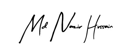 Make a short Md Nazir Hussain signature style. Manage your documents anywhere anytime using Arty Signature. Create and add eSignatures, submit forms, share and send files easily. Md Nazir Hussain signature style 8 images and pictures png