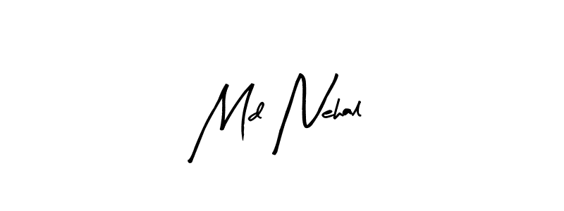 Make a beautiful signature design for name Md Nehal. With this signature (Arty Signature) style, you can create a handwritten signature for free. Md Nehal signature style 8 images and pictures png