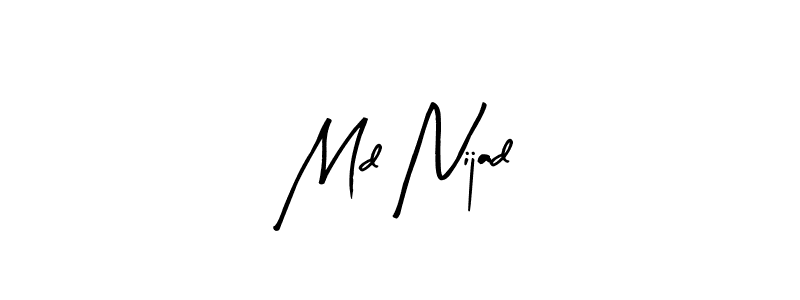 Also You can easily find your signature by using the search form. We will create Md Nijad name handwritten signature images for you free of cost using Arty Signature sign style. Md Nijad signature style 8 images and pictures png