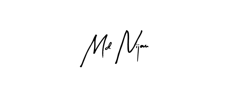 Similarly Arty Signature is the best handwritten signature design. Signature creator online .You can use it as an online autograph creator for name Md Nijam. Md Nijam signature style 8 images and pictures png