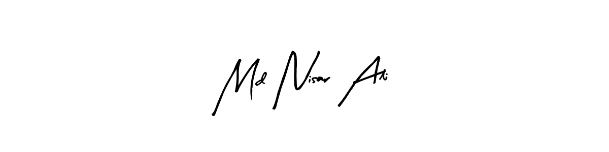 You should practise on your own different ways (Arty Signature) to write your name (Md Nisar Ali) in signature. don't let someone else do it for you. Md Nisar Ali signature style 8 images and pictures png