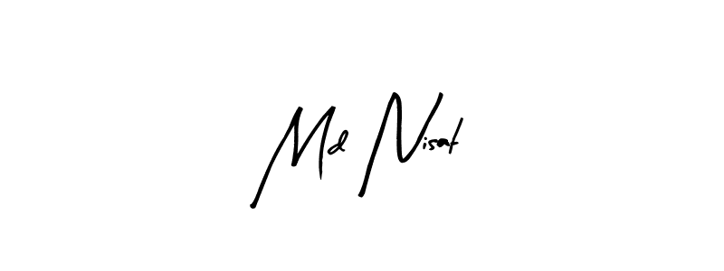 How to Draw Md Nisat signature style? Arty Signature is a latest design signature styles for name Md Nisat. Md Nisat signature style 8 images and pictures png
