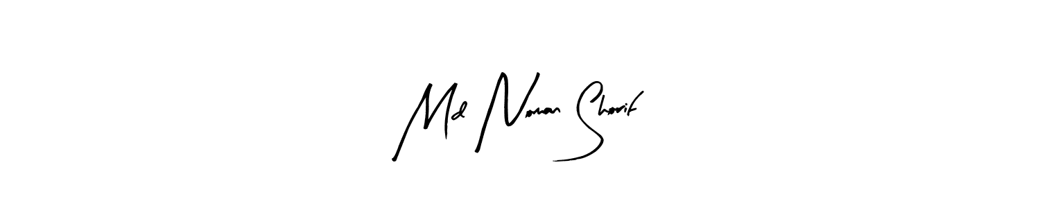 Arty Signature is a professional signature style that is perfect for those who want to add a touch of class to their signature. It is also a great choice for those who want to make their signature more unique. Get Md Noman Shorif name to fancy signature for free. Md Noman Shorif signature style 8 images and pictures png