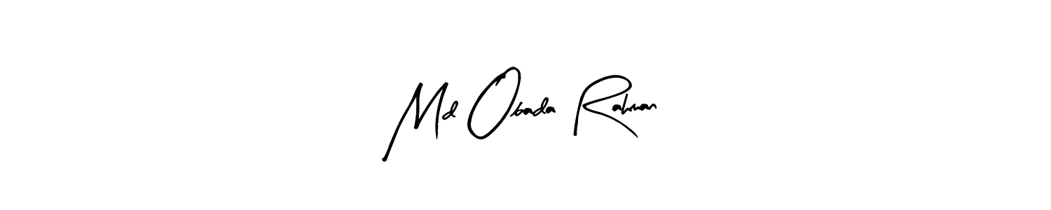 Arty Signature is a professional signature style that is perfect for those who want to add a touch of class to their signature. It is also a great choice for those who want to make their signature more unique. Get Md Obada Rahman name to fancy signature for free. Md Obada Rahman signature style 8 images and pictures png