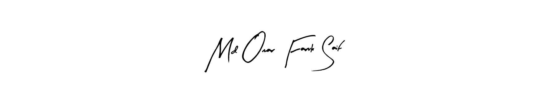 The best way (Arty Signature) to make a short signature is to pick only two or three words in your name. The name Md Omar Faruk Saif include a total of six letters. For converting this name. Md Omar Faruk Saif signature style 8 images and pictures png