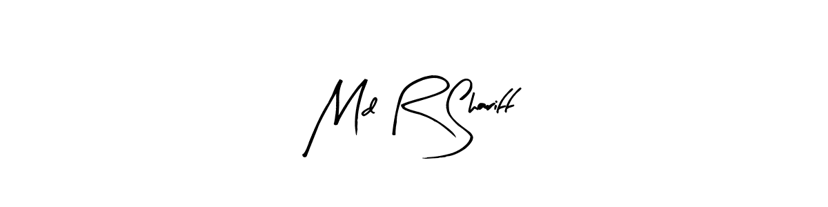 Design your own signature with our free online signature maker. With this signature software, you can create a handwritten (Arty Signature) signature for name Md R Shariff. Md R Shariff signature style 8 images and pictures png
