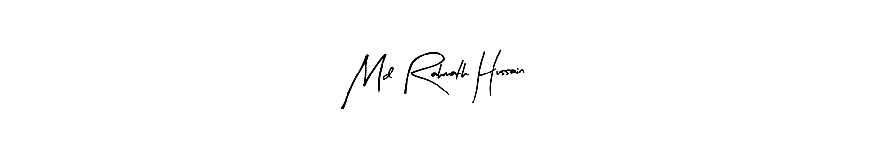 Use a signature maker to create a handwritten signature online. With this signature software, you can design (Arty Signature) your own signature for name Md Rahmath Hussain. Md Rahmath Hussain signature style 8 images and pictures png