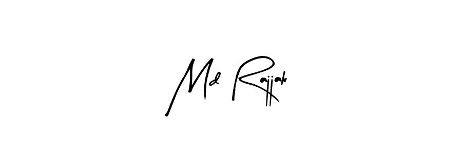 Arty Signature is a professional signature style that is perfect for those who want to add a touch of class to their signature. It is also a great choice for those who want to make their signature more unique. Get Md Rajjak name to fancy signature for free. Md Rajjak signature style 8 images and pictures png