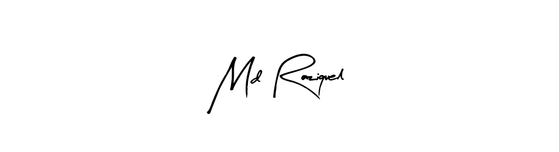 Use a signature maker to create a handwritten signature online. With this signature software, you can design (Arty Signature) your own signature for name Md Raziquel. Md Raziquel signature style 8 images and pictures png
