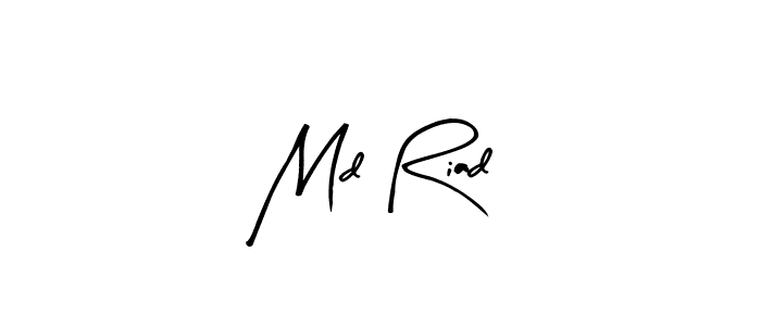 Design your own signature with our free online signature maker. With this signature software, you can create a handwritten (Arty Signature) signature for name Md Riad. Md Riad signature style 8 images and pictures png