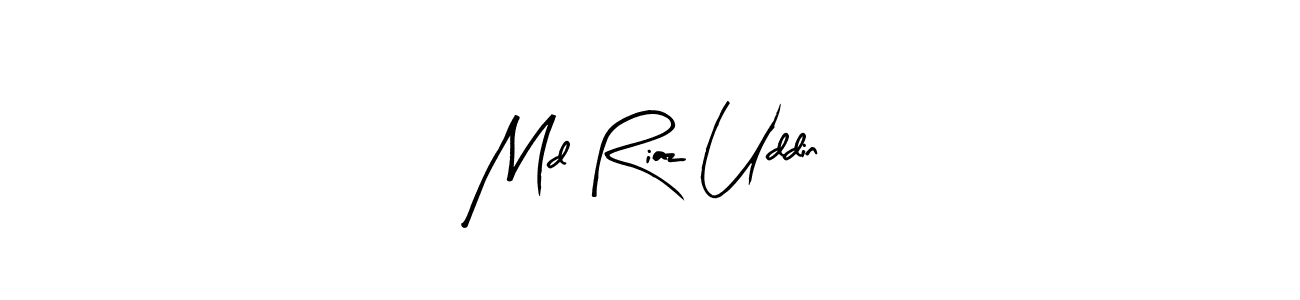 Create a beautiful signature design for name Md Riaz Uddin. With this signature (Arty Signature) fonts, you can make a handwritten signature for free. Md Riaz Uddin signature style 8 images and pictures png