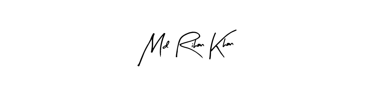 Use a signature maker to create a handwritten signature online. With this signature software, you can design (Arty Signature) your own signature for name Md Rihan Khan. Md Rihan Khan signature style 8 images and pictures png