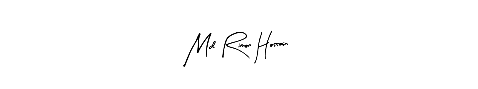 How to make Md Rimon Hossain name signature. Use Arty Signature style for creating short signs online. This is the latest handwritten sign. Md Rimon Hossain signature style 8 images and pictures png