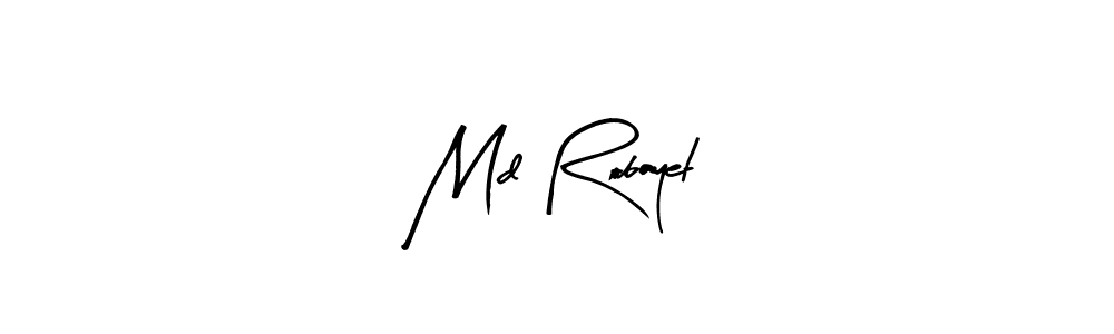 Design your own signature with our free online signature maker. With this signature software, you can create a handwritten (Arty Signature) signature for name Md Robayet. Md Robayet signature style 8 images and pictures png