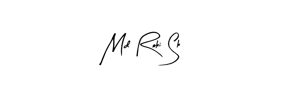 Similarly Arty Signature is the best handwritten signature design. Signature creator online .You can use it as an online autograph creator for name Md Roki Sk. Md Roki Sk signature style 8 images and pictures png