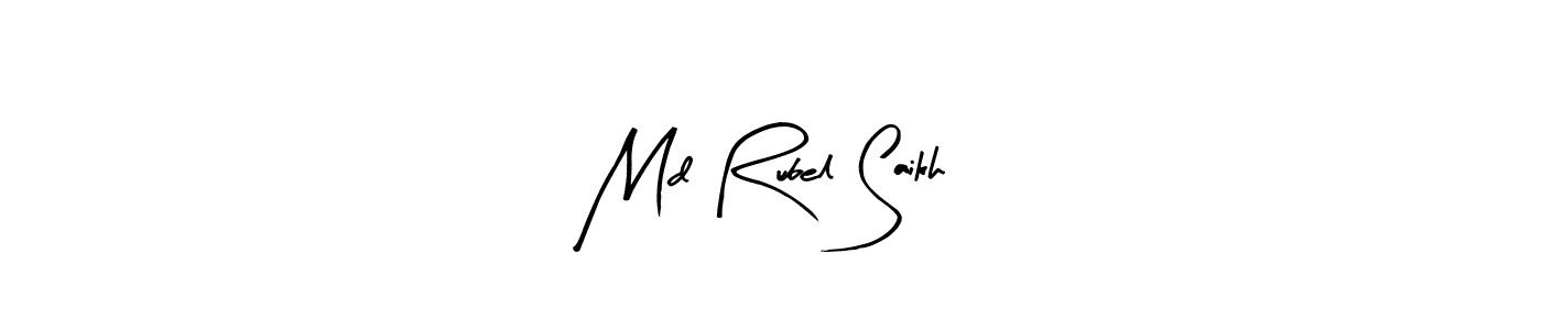 Use a signature maker to create a handwritten signature online. With this signature software, you can design (Arty Signature) your own signature for name Md Rubel Saikh. Md Rubel Saikh signature style 8 images and pictures png