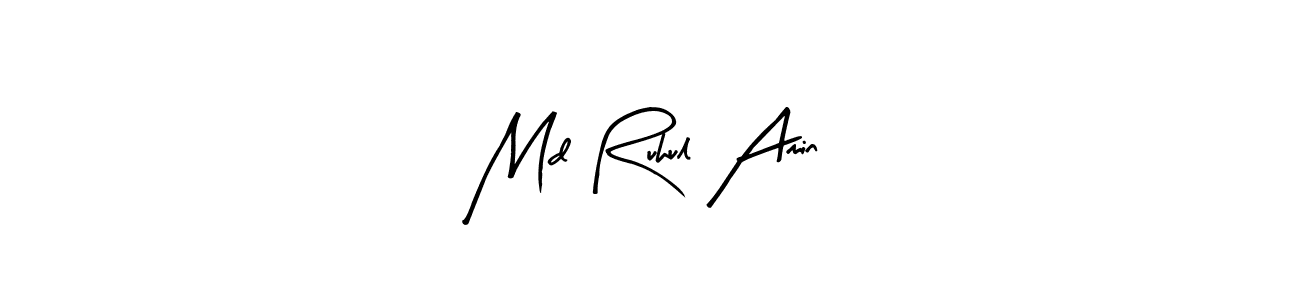 Create a beautiful signature design for name Md Ruhul Amin. With this signature (Arty Signature) fonts, you can make a handwritten signature for free. Md Ruhul Amin signature style 8 images and pictures png