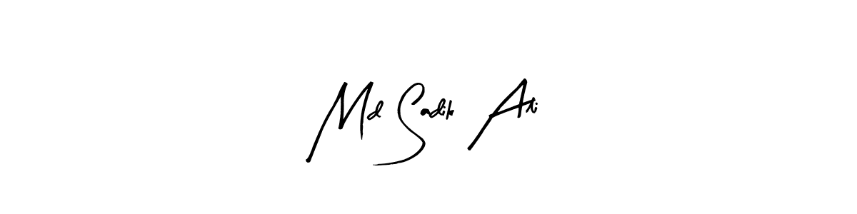 You should practise on your own different ways (Arty Signature) to write your name (Md Sadik Ali) in signature. don't let someone else do it for you. Md Sadik Ali signature style 8 images and pictures png