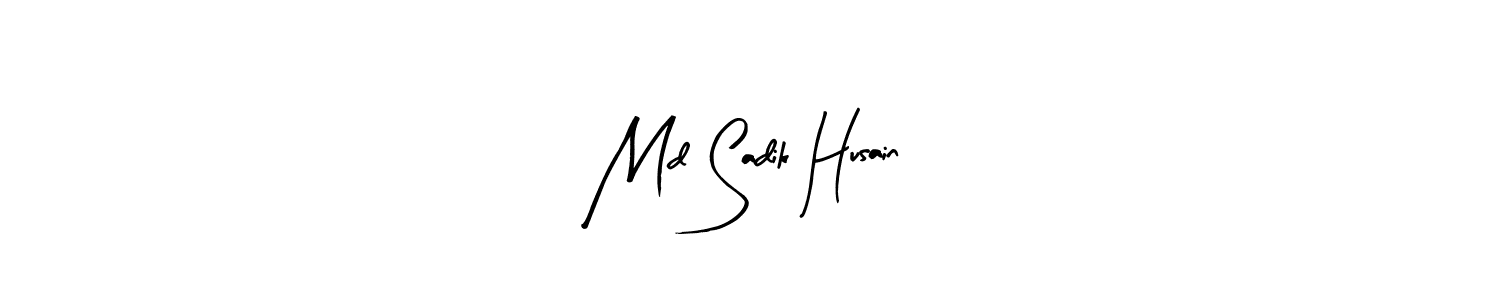 Similarly Arty Signature is the best handwritten signature design. Signature creator online .You can use it as an online autograph creator for name Md Sadik Husain. Md Sadik Husain signature style 8 images and pictures png