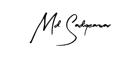 The Arty Signature font transforms the name Md Sadiqeanwar into an executive sign with sharp precision and distinguished character. Md Sadiqeanwar signature style 8 images and pictures png