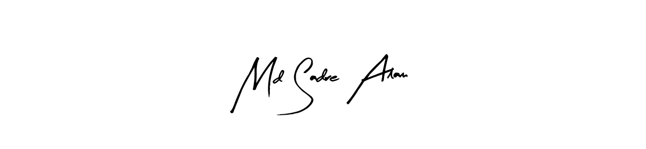 The best way (Arty Signature) to make a short signature is to pick only two or three words in your name. The name Md Sadre Alam include a total of six letters. For converting this name. Md Sadre Alam signature style 8 images and pictures png