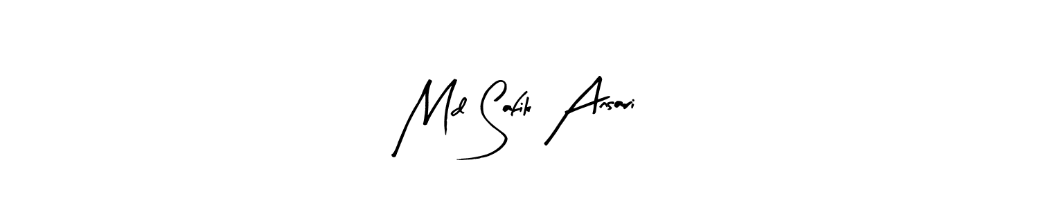 Create a beautiful signature design for name Md Safik Ansari. With this signature (Arty Signature) fonts, you can make a handwritten signature for free. Md Safik Ansari signature style 8 images and pictures png