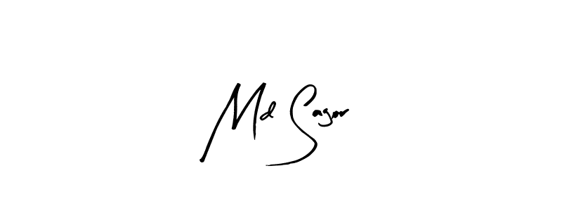 Design your own signature with our free online signature maker. With this signature software, you can create a handwritten (Arty Signature) signature for name Md Sagor. Md Sagor signature style 8 images and pictures png