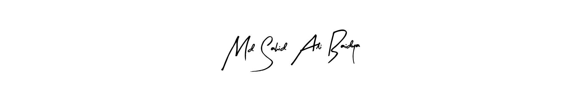 Design your own signature with our free online signature maker. With this signature software, you can create a handwritten (Arty Signature) signature for name Md Sahid Ali Baidya. Md Sahid Ali Baidya signature style 8 images and pictures png