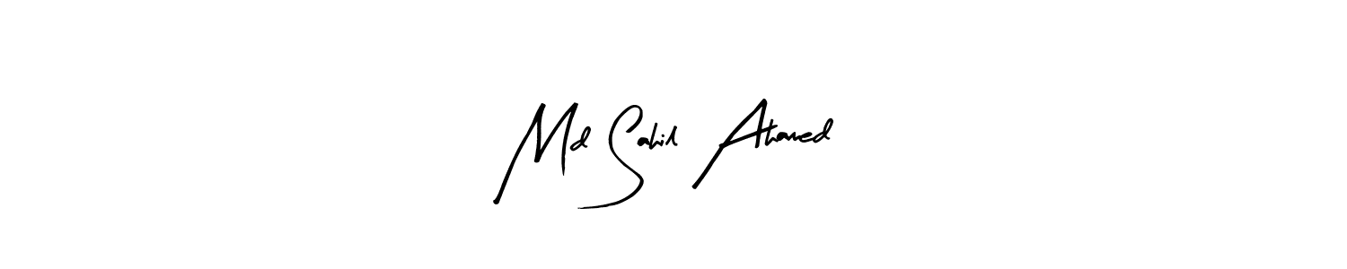 This is the best signature style for the Md Sahil Ahamed name. Also you like these signature font (Arty Signature). Mix name signature. Md Sahil Ahamed signature style 8 images and pictures png