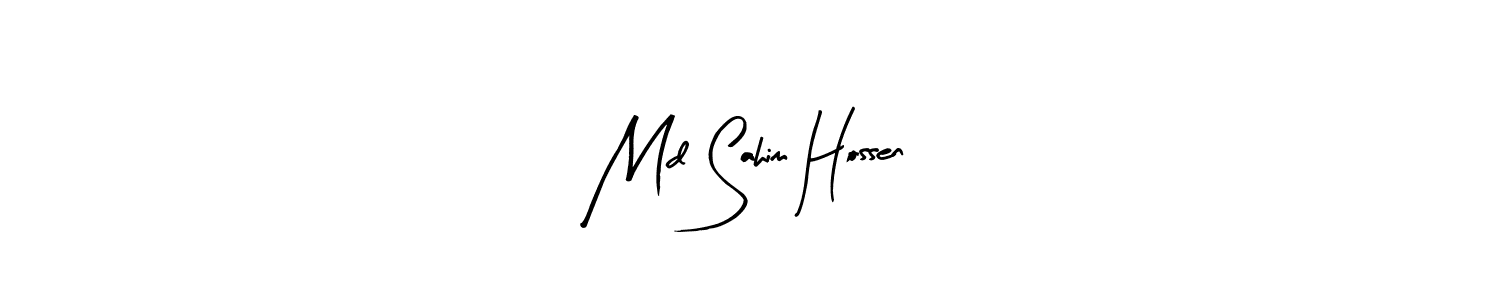 Use a signature maker to create a handwritten signature online. With this signature software, you can design (Arty Signature) your own signature for name Md Sahim Hossen. Md Sahim Hossen signature style 8 images and pictures png