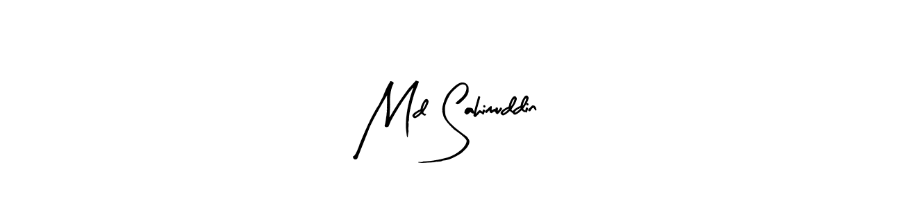 How to make Md Sahimuddin name signature. Use Arty Signature style for creating short signs online. This is the latest handwritten sign. Md Sahimuddin signature style 8 images and pictures png