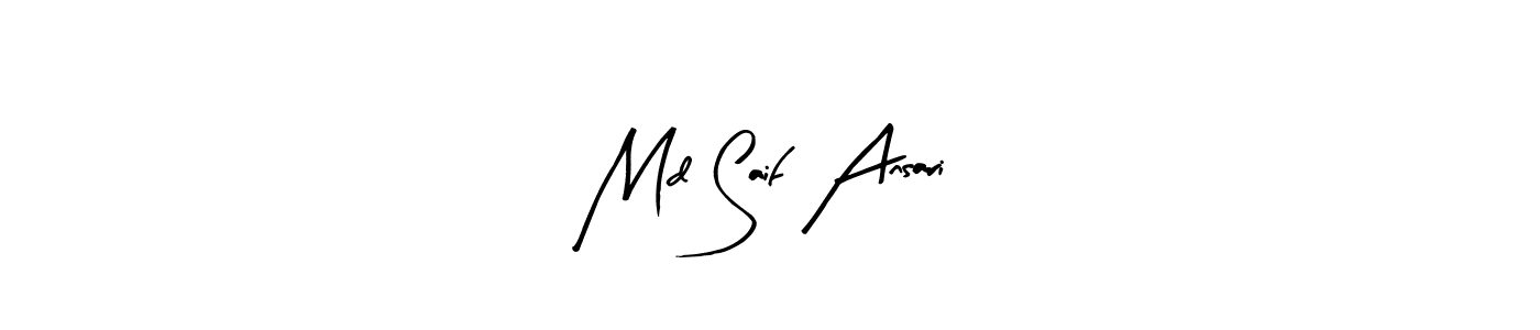 How to make Md Saif Ansari name signature. Use Arty Signature style for creating short signs online. This is the latest handwritten sign. Md Saif Ansari signature style 8 images and pictures png