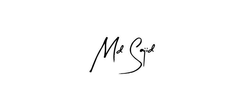 Arty Signature is a professional signature style that is perfect for those who want to add a touch of class to their signature. It is also a great choice for those who want to make their signature more unique. Get Md Sajid name to fancy signature for free. Md Sajid signature style 8 images and pictures png