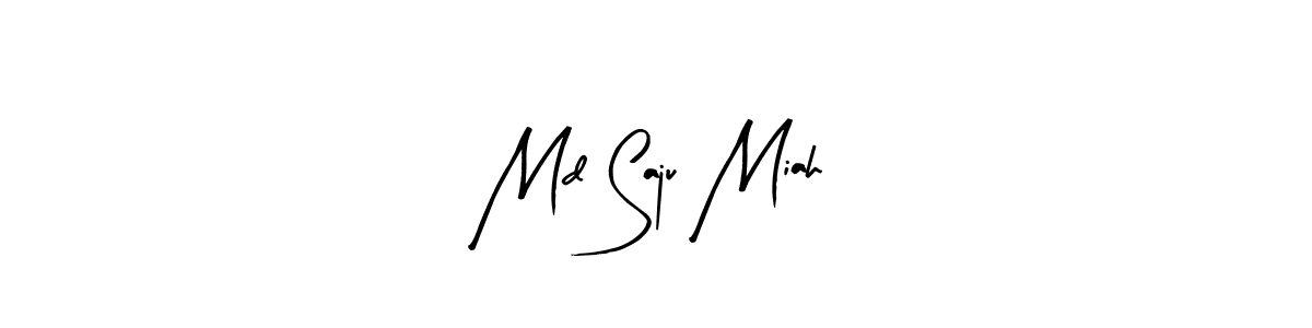 This is the best signature style for the Md Saju Miah name. Also you like these signature font (Arty Signature). Mix name signature. Md Saju Miah signature style 8 images and pictures png