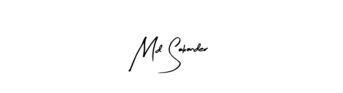 Make a beautiful signature design for name Md Sakander. With this signature (Arty Signature) style, you can create a handwritten signature for free. Md Sakander signature style 8 images and pictures png