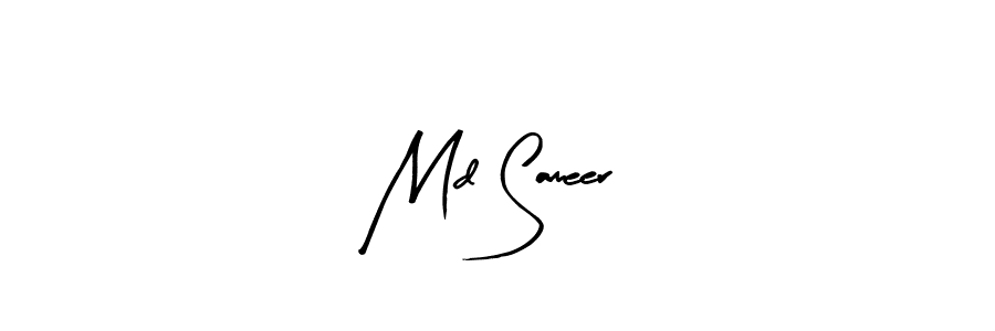 Make a beautiful signature design for name Md Sameer. With this signature (Arty Signature) style, you can create a handwritten signature for free. Md Sameer signature style 8 images and pictures png