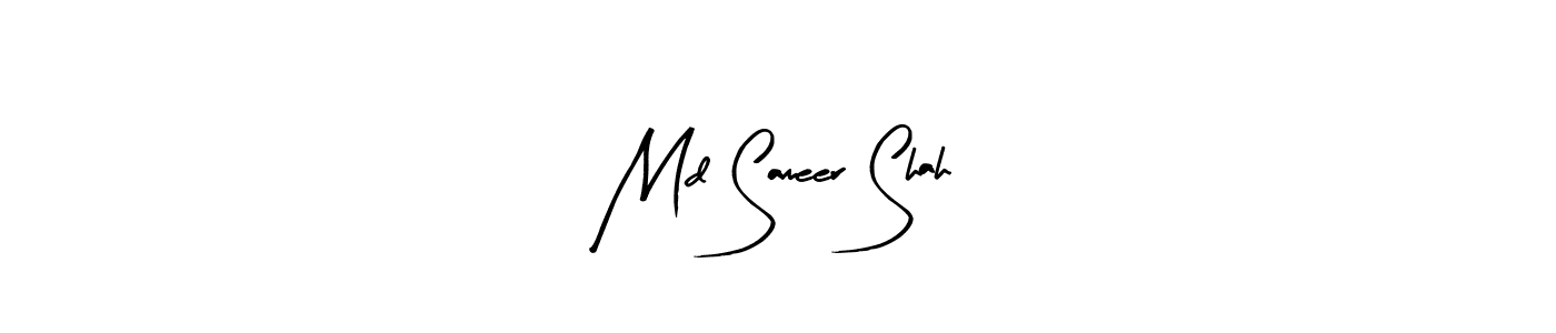 Arty Signature is a professional signature style that is perfect for those who want to add a touch of class to their signature. It is also a great choice for those who want to make their signature more unique. Get Md Sameer Shah name to fancy signature for free. Md Sameer Shah signature style 8 images and pictures png