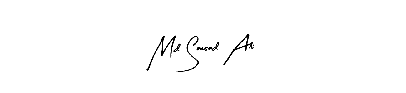 Design your own signature with our free online signature maker. With this signature software, you can create a handwritten (Arty Signature) signature for name Md Samsad Ali. Md Samsad Ali signature style 8 images and pictures png